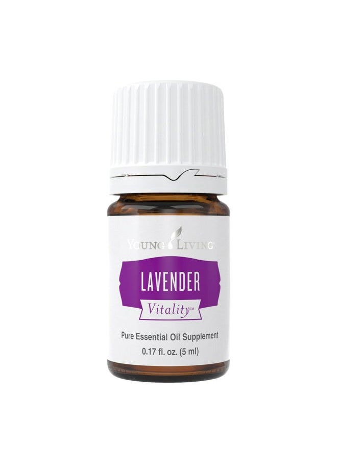 Vitality Lavender Essential Oil 5ml Bottle - Calming Floral Flavor - 100% Pure - Steam Distilled - Add a floral flavor to Foods and Beverages