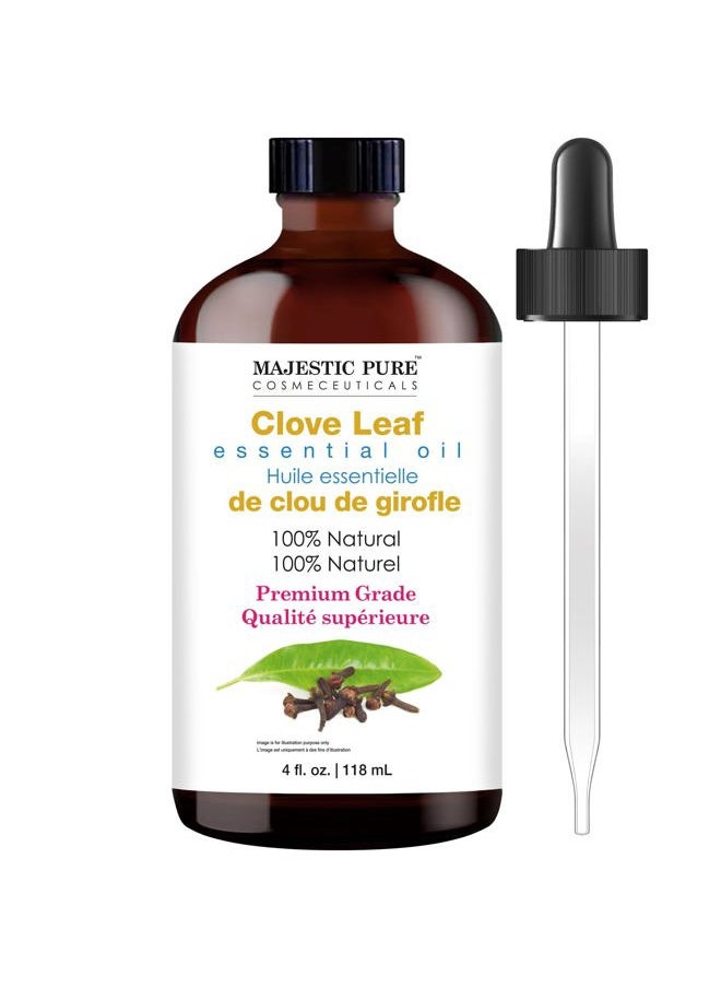 MAJESTIC PURE Clove Essential Oil | 100% Pure and Natural Clove Oil | Premium Grade Essential Oils for Hair Care, Home Diffusers, Skin, Aromatherapy, Massage and Humidifiers | 4 Fl Oz