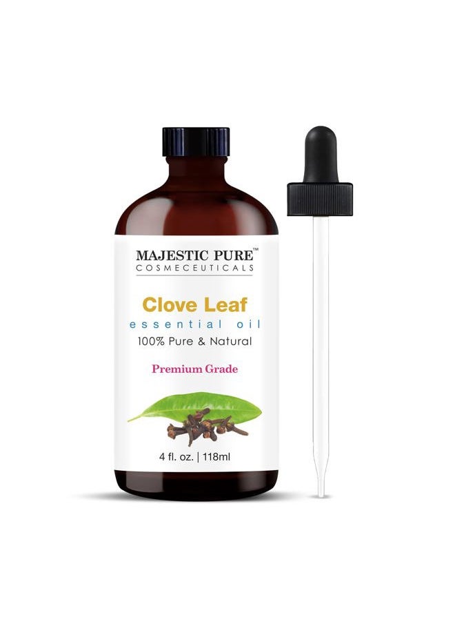 MAJESTIC PURE Clove Essential Oil | 100% Pure and Natural Clove Oil | Premium Grade Essential Oils for Hair Care, Home Diffusers, Skin, Aromatherapy, Massage and Humidifiers | 4 Fl Oz