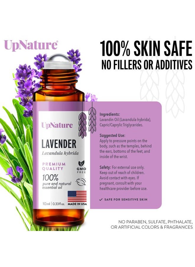 Lavender Essential Oil Pure Roll On - 100% Natural Lavender Oil for Skin
