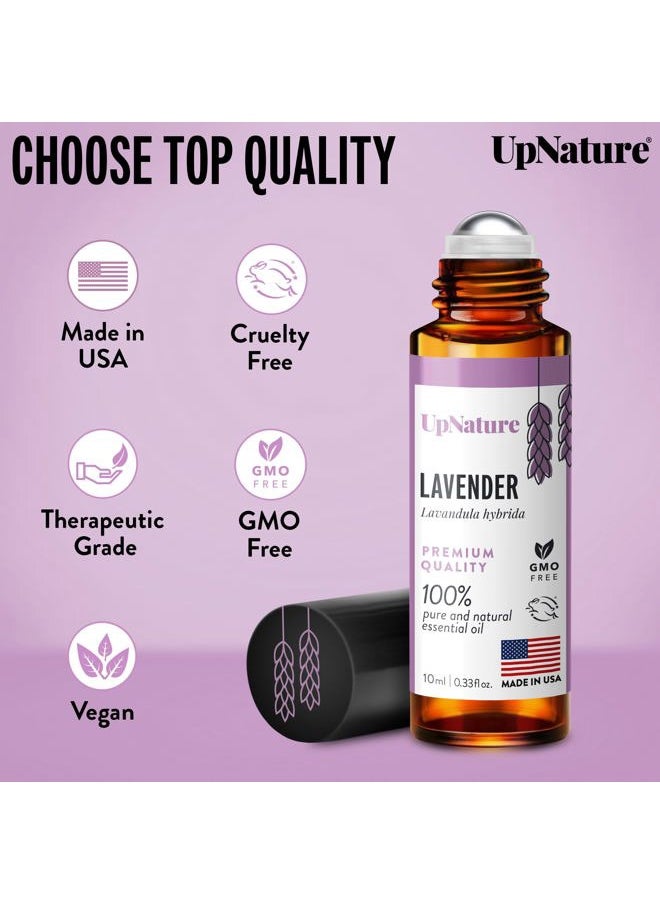 Lavender Essential Oil Pure Roll On - 100% Natural Lavender Oil for Skin