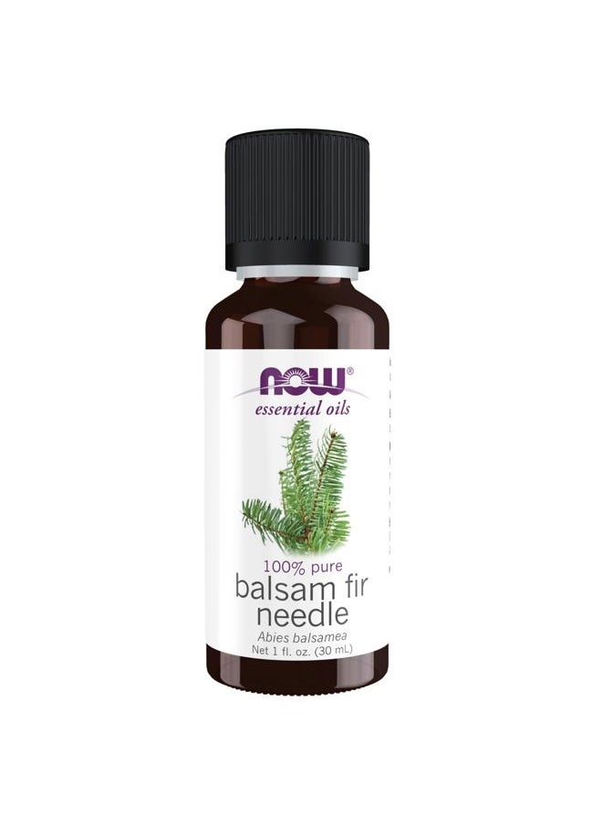 NOW Essential Oils, Balsam Fir Needle Oil, Woodsy Aromatherapy Scent, Steam Distilled, 100% Pure, Vegan, Child Resistant Cap, 1-Ounce