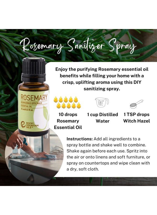 Rosemary Essential Oil - Natural Aromatherapy Essential Oils for Diffusers, Topical, and Home - 15ml
