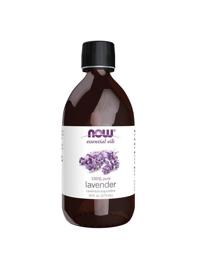 Essential Oils, Lavender Oil, Soothing Aromatherapy Scent, Steam Distilled, 100% Pure, Vegan, Child Resistant Cap, 16-Ounce