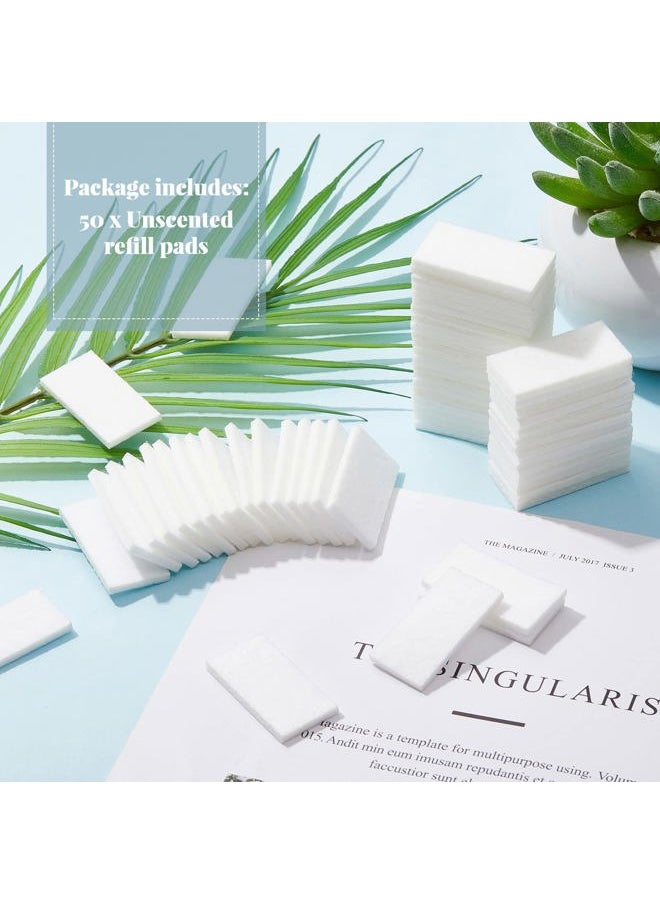 Unscented Aroma Pads Aromatherapy Perfume Oil Diffuser Refill Pad Scented Oil Replacement Humidifierfor Home Car Scent Ball Style Plug in Diffuser Refill(50 Pieces)