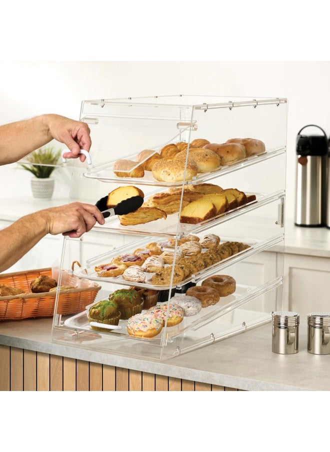 ADC-4 4-Tier Pastry Display Case, Acrylic,Clear,Medium