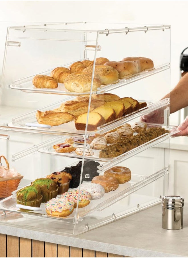 ADC-4 4-Tier Pastry Display Case, Acrylic,Clear,Medium