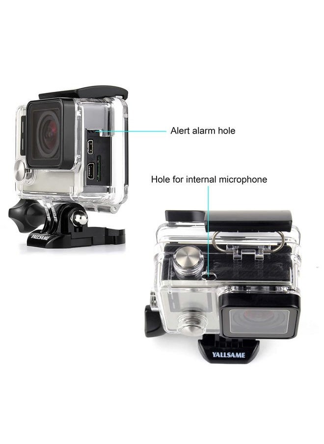 Skeleton Case for GoPro Hero 4/3+/3 with Tripod Mount & Quick Release Buckle Easy Charging Open Connectable Protective Housing Case Accessories for Go Pro 4