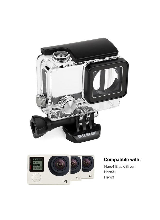 Skeleton Case for GoPro Hero 4/3+/3 with Tripod Mount & Quick Release Buckle Easy Charging Open Connectable Protective Housing Case Accessories for Go Pro 4