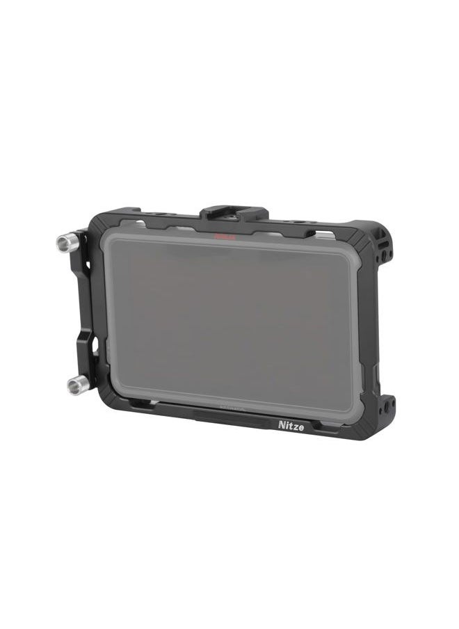 Cage for Atomos Ninja/Ninja Ultra/Ninja V/Ninja V Plus/Zato Connect/Shinobi, with HDMI Cable Clamp, Built-in NATO Rail and Cold Shoe - JT-A02A