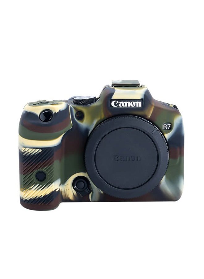 EOS R7 Camera Case, Silicone Case for Canon eos r7 Digital Camera, Protective Cover Silicone for Canon r7 - Camouflage