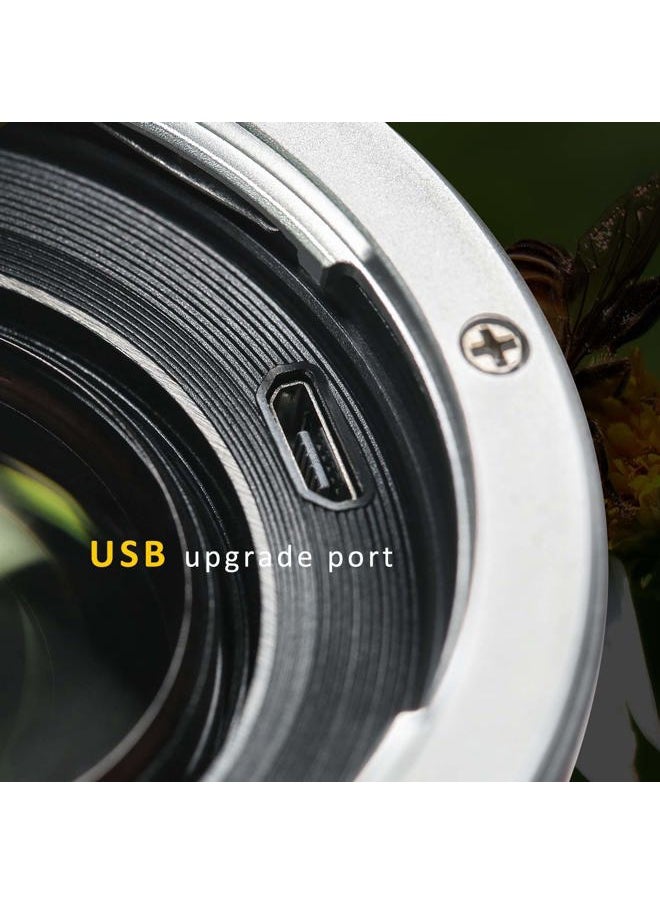EF-EOS M2 Auto Focus Lens Adapter 0.71x Reducer Speed Booster for Canon EF Mount Lens to Canon EF-M Mount Mirrorless Camera EOS M M2 M3 M5 M6 M10 M50 M100