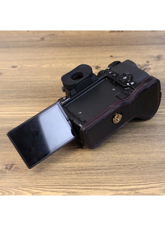 X-H2S/ X-H2 Case - Quality PU Leather Half Case for Fujifilm XH2S/ XH2 Mirrorless Digital Camera - Black