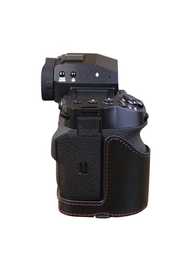 X-H2S/ X-H2 Case - Quality PU Leather Half Case for Fujifilm XH2S/ XH2 Mirrorless Digital Camera - Black