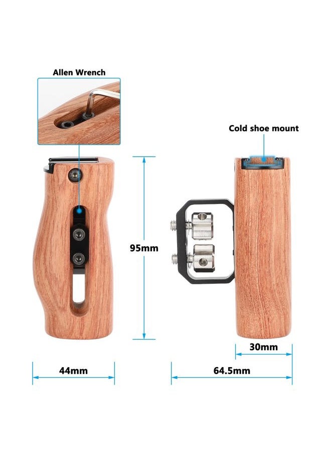 Wooden Handgrip(Left/Righ Hand Switch) with 1/4
