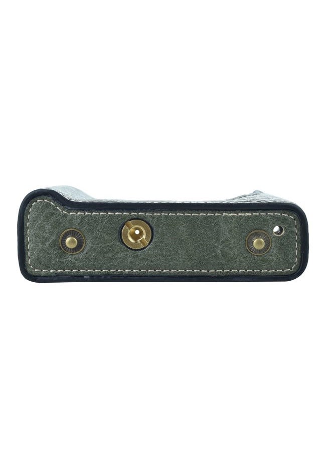 ZV1 Case - Vintage PU Leather Camera Case for Sony ZV1 ZV-1 DSLR Camera - Protective Case with Strap, Green, Beauty Case