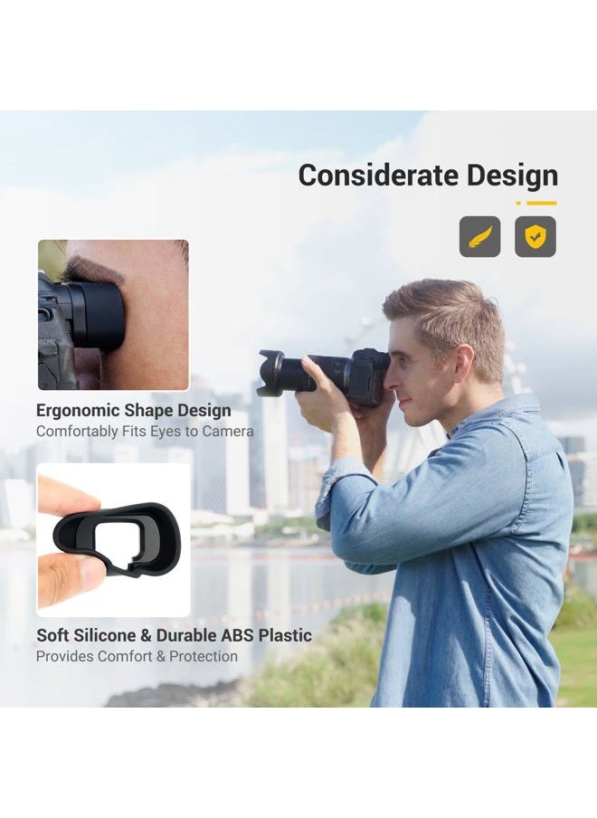 EOS R6 Mark II R6 R5 R5C Eyecup Eyepiece，Soft Silicon Extended Camera Eye Cup Viewfinder Special Designed for Canon EOS R6 Mark II R6 R5 R5C R5 C Full-Frame Mirrorless Camera