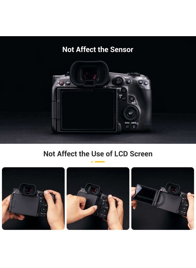 EOS R6 Mark II R6 R5 R5C Eyecup Eyepiece，Soft Silicon Extended Camera Eye Cup Viewfinder Special Designed for Canon EOS R6 Mark II R6 R5 R5C R5 C Full-Frame Mirrorless Camera