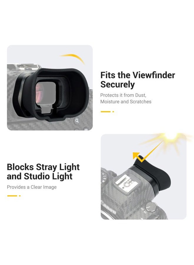 EOS R6 Mark II R6 R5 R5C Eyecup Eyepiece，Soft Silicon Extended Camera Eye Cup Viewfinder Special Designed for Canon EOS R6 Mark II R6 R5 R5C R5 C Full-Frame Mirrorless Camera