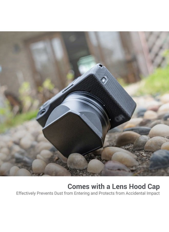 Metal Lens Hood for Ricoh GR IIIx GR IIIx HDF GR3x GR3x HDF Digital Camera, Bayonet Lens Shade with Hood Cap for Better Protection