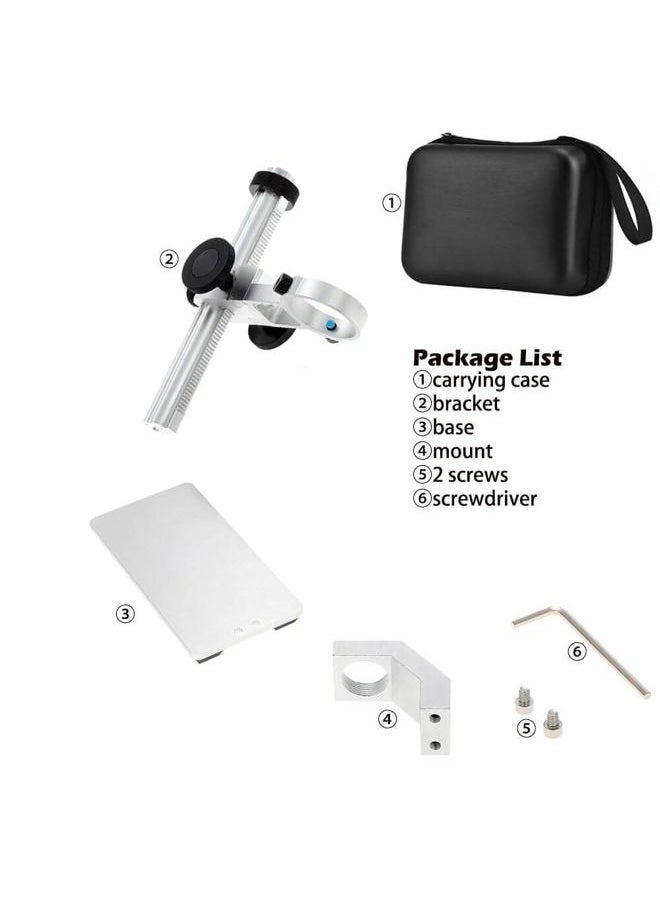 Universal Microscope Stand Pro, Stable Professional Aluminum Alloy Scope Base Holder Support Bracket for Max Diameter 1.4