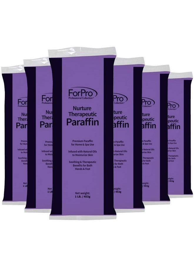 Nurture Paraffin Wax Refill, Lavender Fields, Six 1-Pound Paraffin Blocks, Non-Greasy, Moisturizing for Soft & Healthy Skin, 6 Lbs