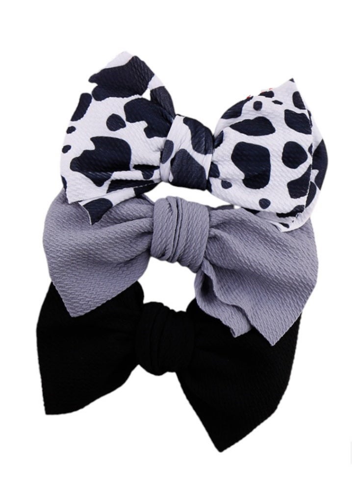Bambimici - Mira Assorted Big Ribbon Bow Headband for Babies - Animal Pint