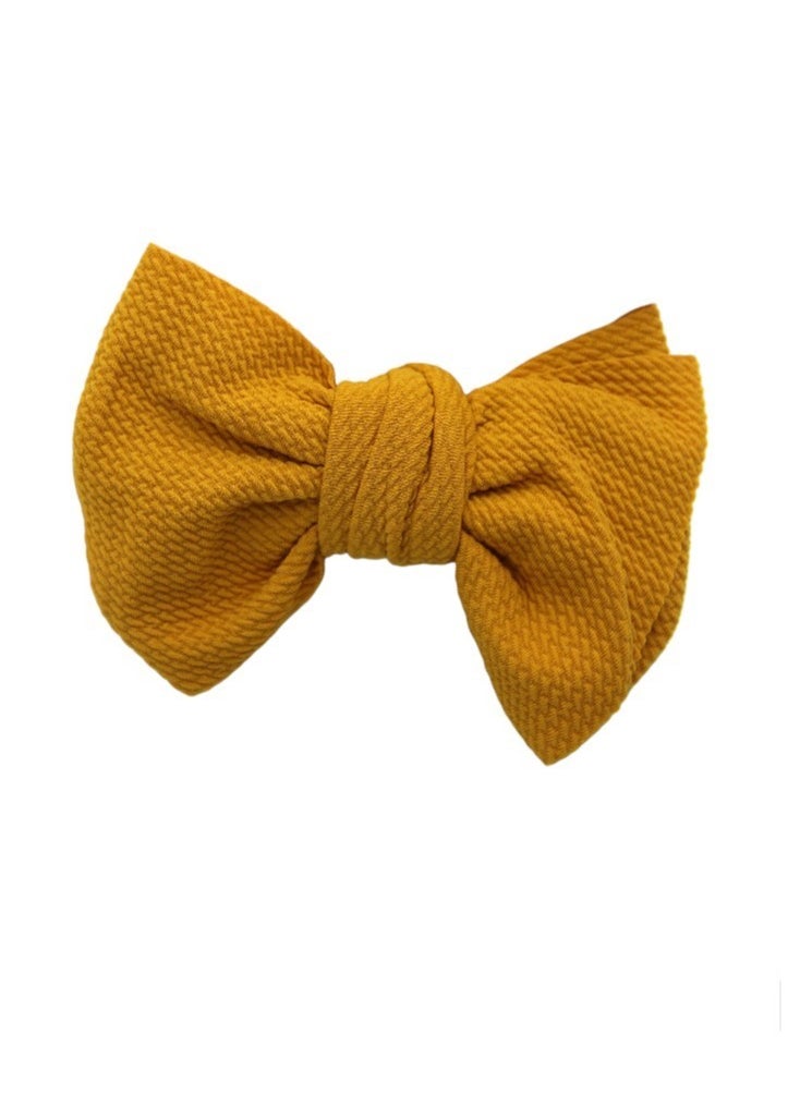 Bambimici - Mira Assorted Big Ribbon Bow Headband for Babies - Yellow Floral Print