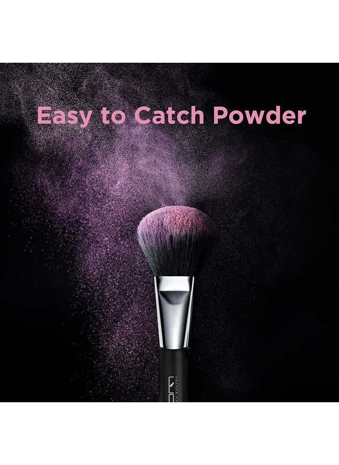 Travel Makeup Brushes Set w/Pouch, 5PCS Double Ended Portable Mini Cosmetic Brushes Kit for Foundation, Eyeshadow, Lip, Blush Make Up Brushes Professional(Black)