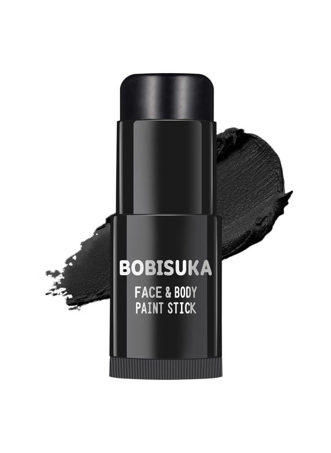 Black Face Body Paint Stick, Eye Black Sticks for Sports Baseball Softball Football, Waterproof Eyeblack Painting Kit for Halloween Skeleton Skull SFX Cosplay Special Effects Costume Makeup