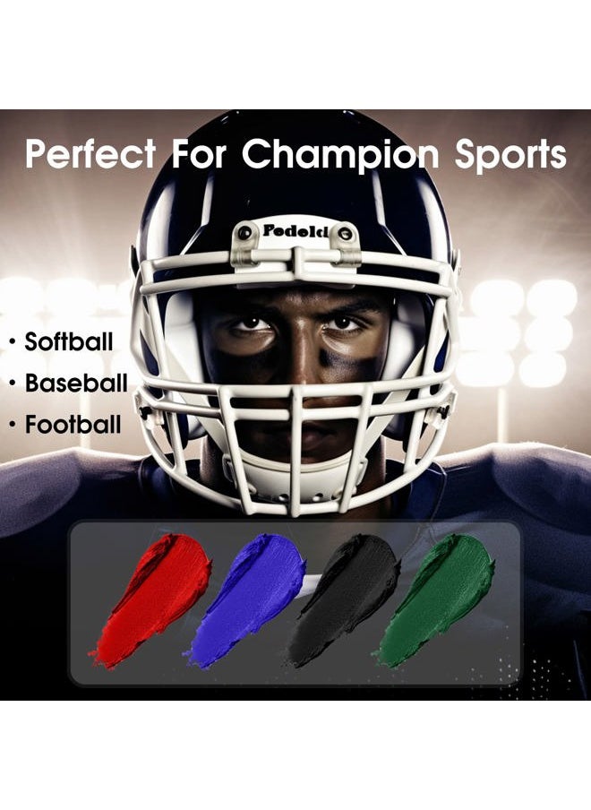 Black Face Body Paint Stick, Eye Black Sticks for Sports Baseball Softball Football, Waterproof Eyeblack Painting Kit for Halloween Skeleton Skull SFX Cosplay Special Effects Costume Makeup