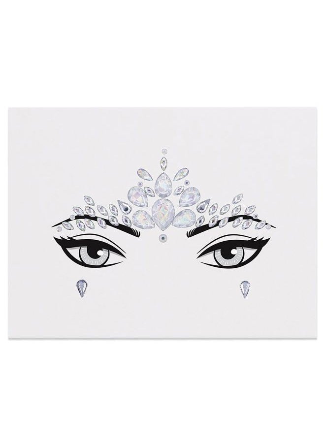 Festival Ready Face And Body Jewels - Glitz And Glam - Ultimate Beauty Accessory - Light Reflecting Jewels Create A Truly Unique Look - Cruelty Free - Self Adhesive - Tear Drop - 1 Pc