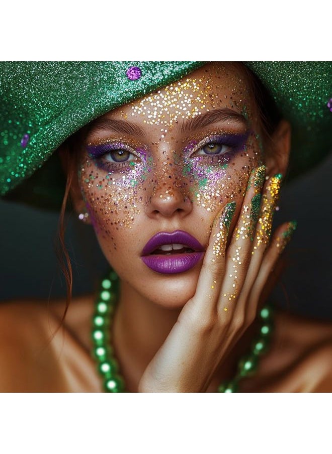 Clear White Body Glitter Gel, Mermaid Face Glitter Makeup, Concert Music Festival Rave Accessories for Face Eye Hair, Sparkling Glitter Face Paint for Women, 30g