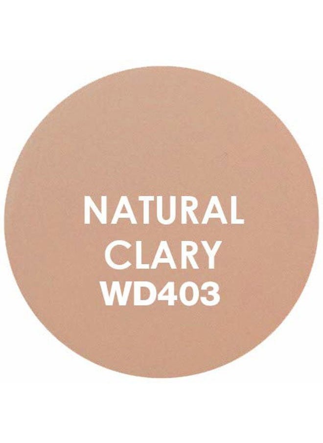 Dual Wet and Dry Foundation Refill Pan with Sponge, Squalane Infused, Apply Wet for Maximum Coverage or Dry for Light Finishing and Touchup, Minimize Fine Lines, All day Wear (NATURAL CLARY)