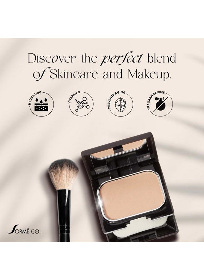 Believable Wet & Dry Finish Powder Foundation - Fragrance Free with Vitamin C - Hydrating, Rejuvenating with Alpha Hydroxy - Medium to Full Coverage - Flawless, Youthful & Dewy Finish - 25ml