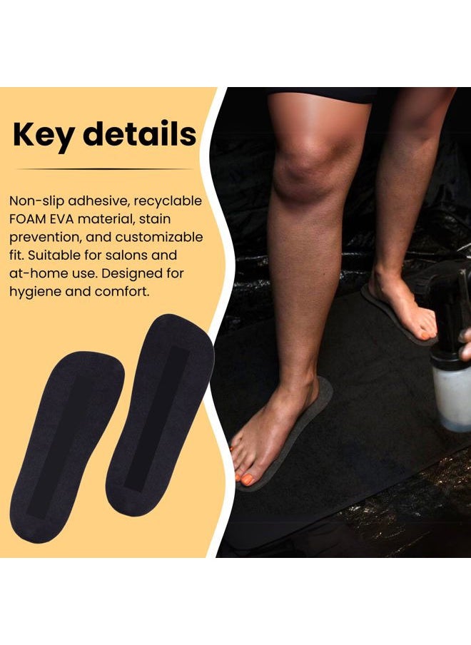 KobbTan Spray Tanning Feet Pads 60 Pairs(120feets) Black Color For Sunless Spray Tan