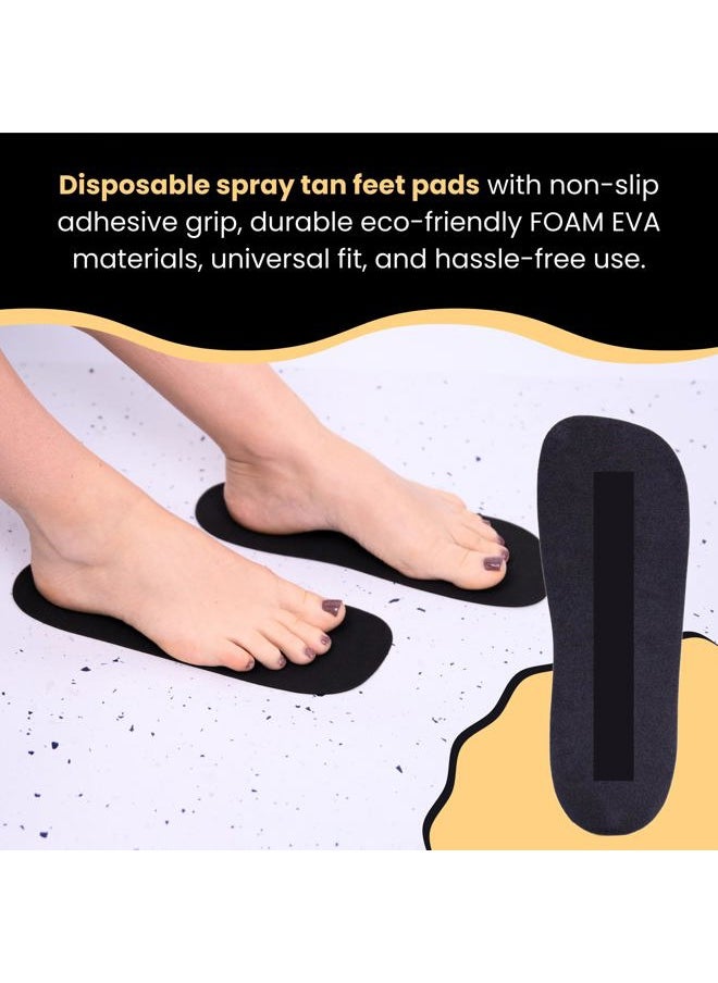 KobbTan Spray Tanning Feet Pads 60 Pairs(120feets) Black Color For Sunless Spray Tan