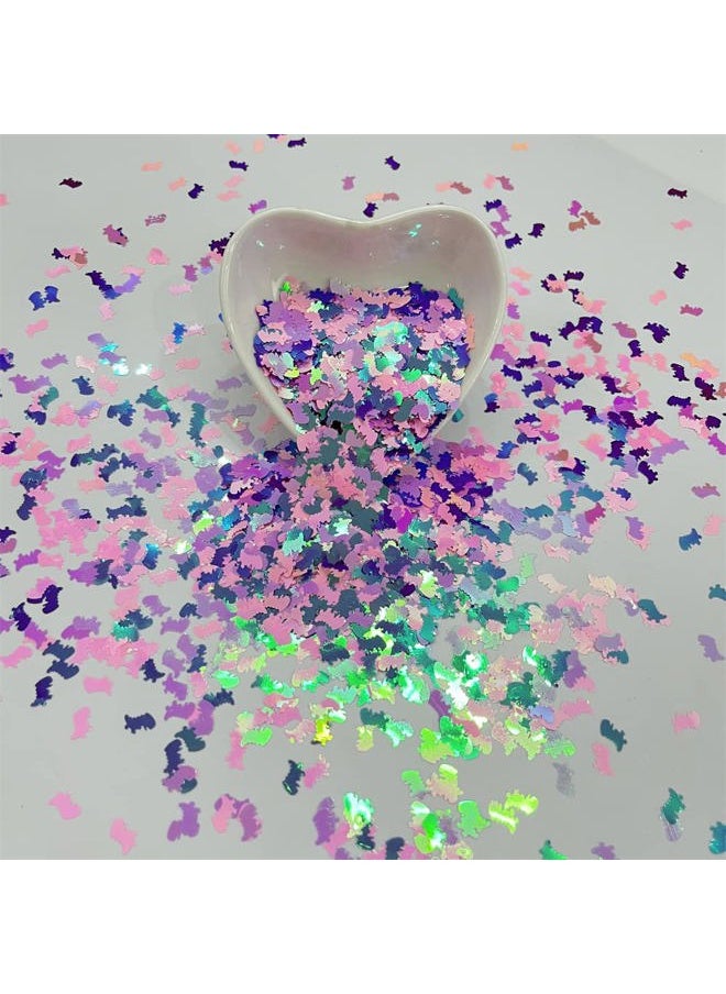 10 Grams/Pack - Pearl Iridescent Mixes Dinosaur Shape Glitter Sequins - Festival Rave Beauty Makeup Face Body Nail Craft Art Decoration