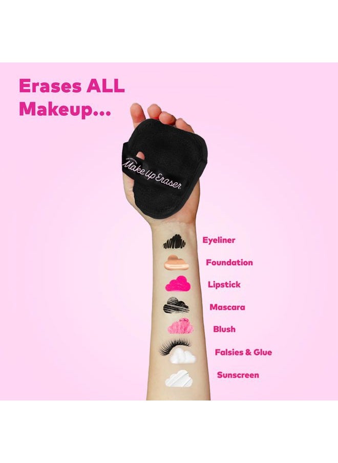 The Original MakeUp Eraser, 7-Day Set, Erase All Makeup With Just Water, Including Waterproof Mascara, Eyeliner, Foundation, Lipstick, Sunscreen, and More! Chic Black, 7ct.