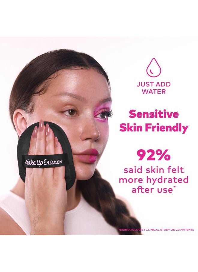 The Original MakeUp Eraser, 7-Day Set, Erase All Makeup With Just Water, Including Waterproof Mascara, Eyeliner, Foundation, Lipstick, Sunscreen, and More! Chic Black, 7ct.