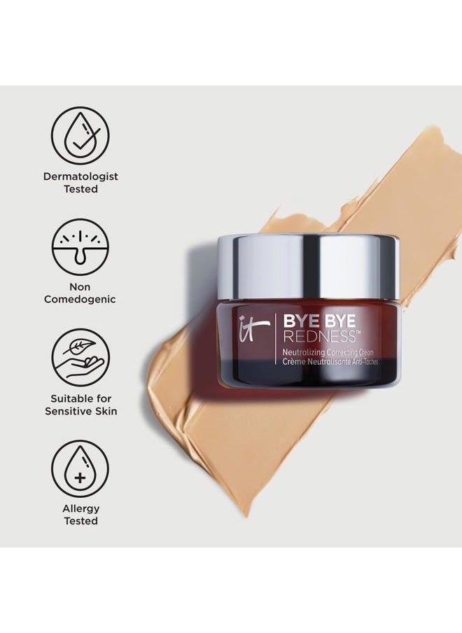 Bye Bye Redness, Transforming Porcelain Beige - Neutralizing Color-Correcting Cream - Reduces Redness - Long-Wearing Coverage - With Hydrolyzed Collagen - 0.37 fl oz