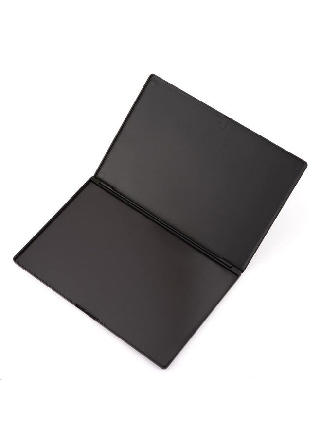Large Empty Magnetic Plastic Eyeshadow Makeup Palette with 15Pcs Adhesive Empty Palette Metal Stickers for Eyeshadow Lipstick Blush Powder