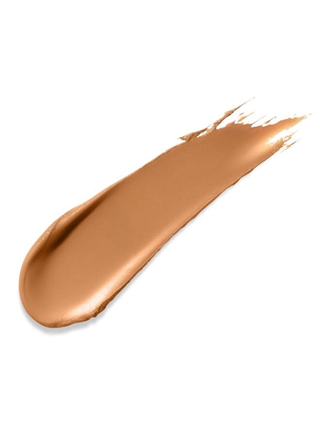Foundation Balm, FB 10 (Medium) shade + brush: Light diffusing. Full coverage, buildable, blends, blurs, corrects, evens out complexion, and hydrates. All skin types. Makeup artist go to.