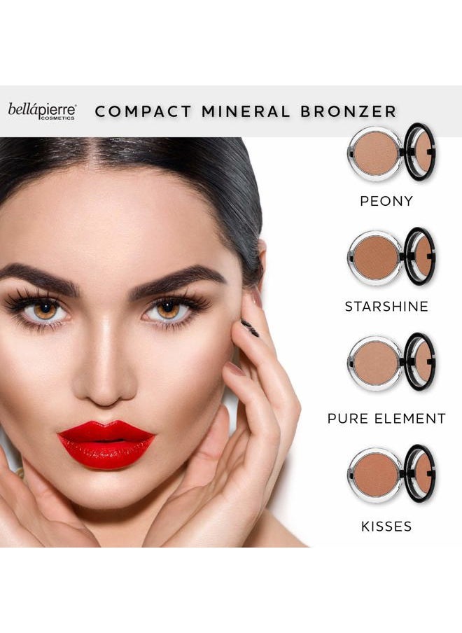 Compact Mineral Bronzer | Beautifully Warms for a Sun Kissed Glow | Infused with Nourishing Jojoba | Non-Toxic & Paraben Free Formula - Starshine - 0.3 Oz