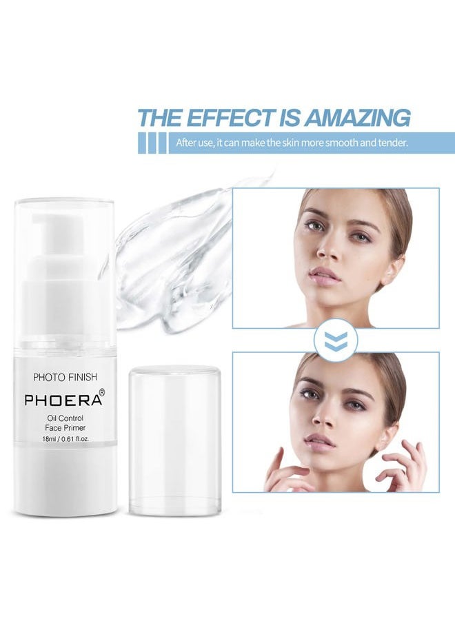 PHOERA Primer Face Foundation Primers,Face Primer for Makeup Long Lasting Hydrating Smoothing Isolated Moisturizing Oil Free Effect Make Up Base Matte Makeup Primer (18ml)