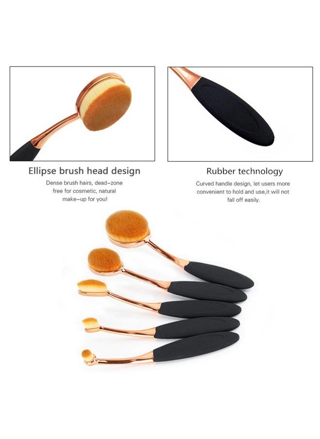 Oval Foundation Brush 5 Pcs Toothbrush makeup brushes Fast Flawless Application Liquid Cream Powder Foundation