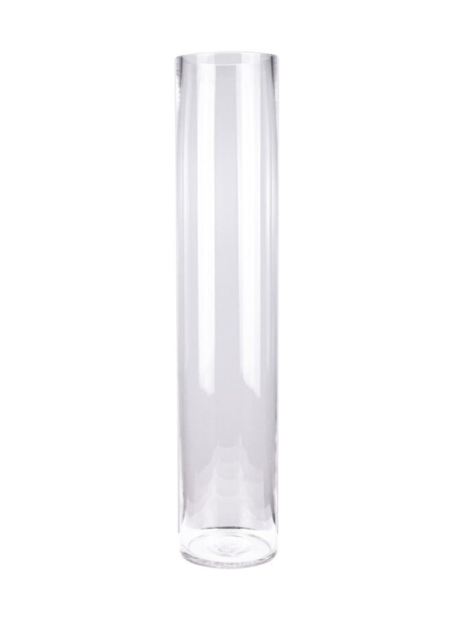 Clear Glass Cylinder Vase – D12cm x H60cm Elegant Transparent Flower Vase for Home, Office & Event Décor – Ideal for Floral Arrangements, Weddings & Centerpieces