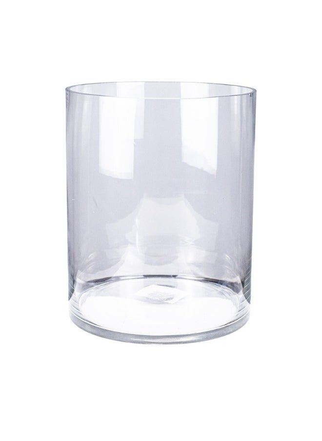 Clear Glass Cylinder Vase – D20cm x H25cm Elegant Transparent Flower Vase for Home, Office & Event Décor – Ideal for Floral Arrangements, Weddings & Centerpieces