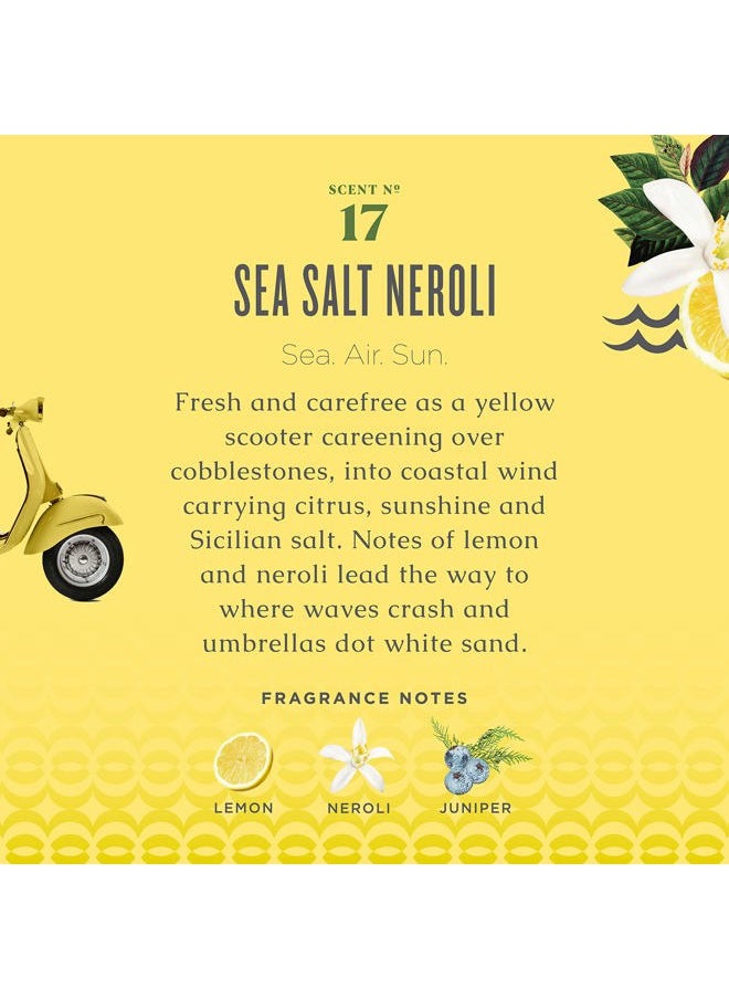 Dish Soap, Biodegradable Dishwashing Liquid made with Soap Bark and Aloe Vera, Sea Salt Neroli, 16 oz , 3 Pack