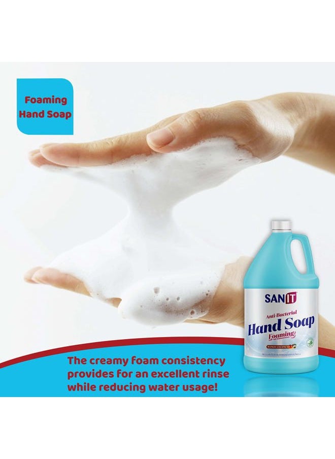 Antibacterial Foaming Hand Soap Refill - Advanced Formula with Aloe Vera and Moisturizers - All-Natural Moisturizing Hand Wash - Made in USA, Mango Coconut, 1 Gallon